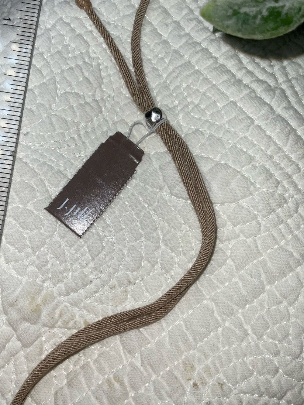 J. Jill Beige Cord Necklace with Silver Pendant - Picture 3 of 6